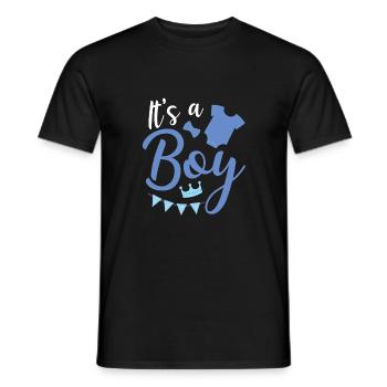 It's a boy - Men's T-Shirt - black - Front - AI Model Male 178 light (178cm)