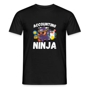 Accounting Ninja - Men's T-Shirt - black - Front - AI Model Male 178 light (178cm)