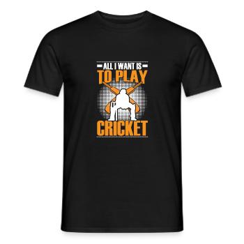 Cricket Ist Alles, Was Ich Will - Männer T-Shirt - Schwarz - Vorne - AI Model Male 178 light (178cm)