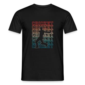 Cricketspieler Wirft Den Ball - Männer T-Shirt - Schwarz - Vorne - AI Model Male 178 light (178cm)