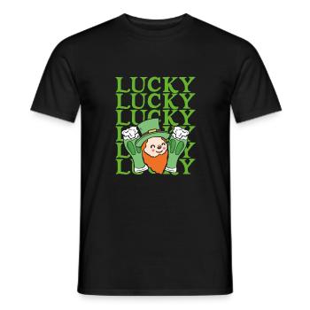 Lucky dwarf - Men's T-Shirt - black - Front - AI Model Male 178 light (178cm)