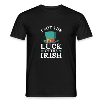 I have the luck of the Irish - Men's T-Shirt - black - Front - AI Model Male 178 light (178cm)