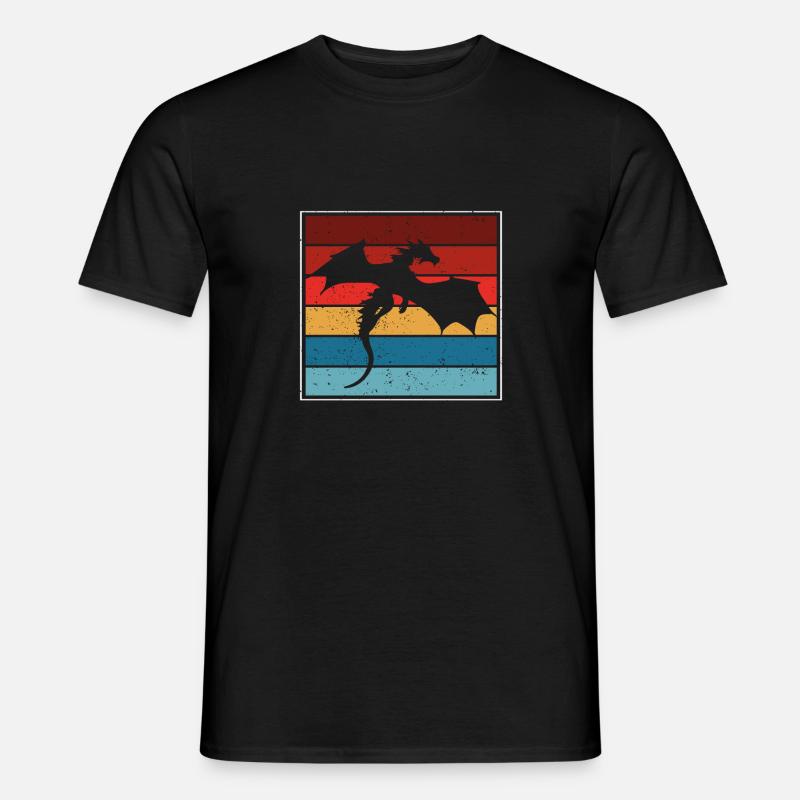 Drachen-silhouette - Männer T-Shirt - Schwarz