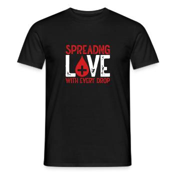 Mit Jedem Tropfen Liebe Verbreiten - Männer T-Shirt - Schwarz - Vorne - AI Model Male 178 light (178cm)