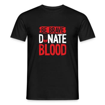 Seien Sie Mutig, Spenden Sie Blut - Männer T-Shirt - Schwarz - Vorne - AI Model Male 178 light (178cm)