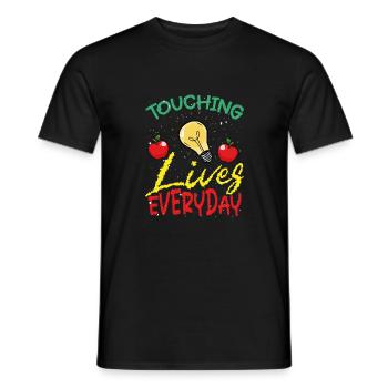 Jeden Tag Leben Berühren - Männer T-Shirt - Schwarz - Vorne - AI Model Male 178 light (178cm)