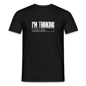 Je pense aux échecs - T-shirt homme - noir - Devant - AI Model Male 178 light (178cm)