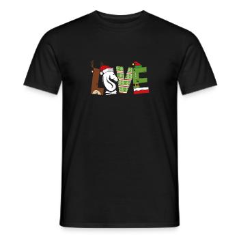 Chess Pieces Christmas Love - Men's T-Shirt - black - Front - AI Model Male 178 light (178cm)