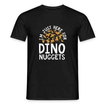 Ich Bin Nur Wegen Dino Nuggets Hier - Männer T-Shirt - Schwarz - Vorne - AI Model Male 178 light (178cm)