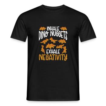 Dino nuggets Inhalieren - Männer T-Shirt - Schwarz - Vorne - AI Model Male 178 light (178cm)