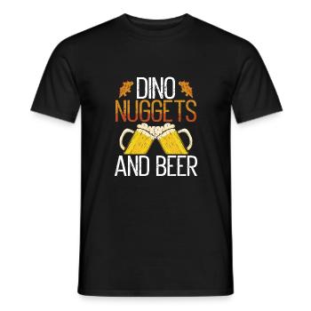 Dino nuggets Und Bier - Männer T-Shirt - Schwarz - Vorne - AI Model Male 178 light (178cm)