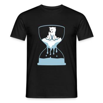Polar bear - Men's T-Shirt - black - Front - AI Model Male 178 light (178cm)