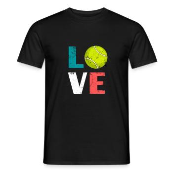 Amour Tennis Amour Tennis Jouer Rétro Cadeau - T-shirt homme - noir - Devant - AI Model Male 178 light (178cm)