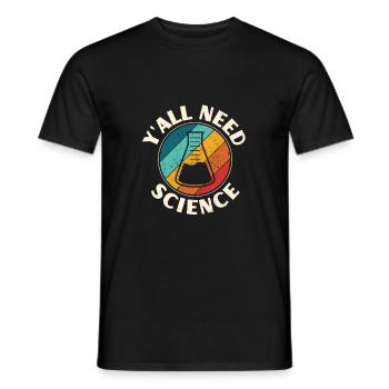 Scientist Gift Teacher Student Funny - Men's T-Shirt - black - Front - AI Model Male 178 light (178cm)