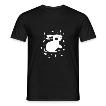 Rabbit Rabbit Nature Conservation - Men's T-Shirt - black - Front - AI Model Male 178 light (178cm)