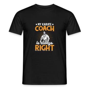 Mein Karate-Trainer hat immer Recht - Männer T-Shirt - Schwarz - Vorne - AI Model Male 178 light (178cm)