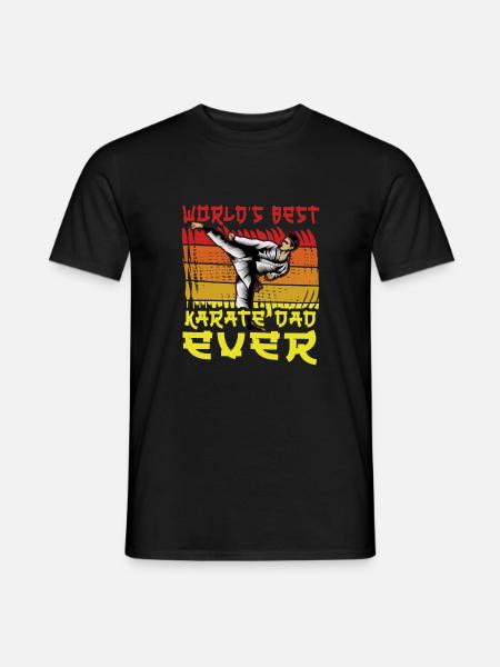 Der weltbeste Karate-Vater aller Zeiten - Männer T-Shirt - Schwarz