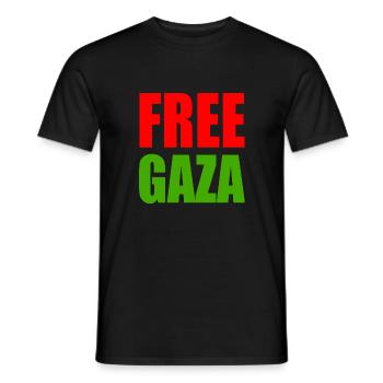 Free gaza - T-shirt homme - noir - Devant - AI Model Male 178 light (178cm)