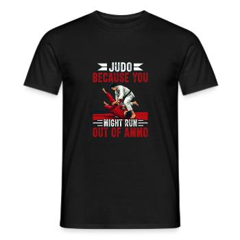 Judo because you might run out of ammo - Men's T-Shirt - black - Front - AI Model Male 178 light (178cm)