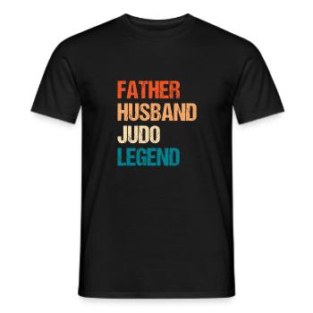 Vater Ehemann Judo-Legende - Männer T-Shirt - Schwarz - Vorne - AI Model Male 178 light (178cm)