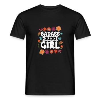 Fille de judo badass - T-shirt homme - noir - Devant - AI Model Male 178 light (178cm)