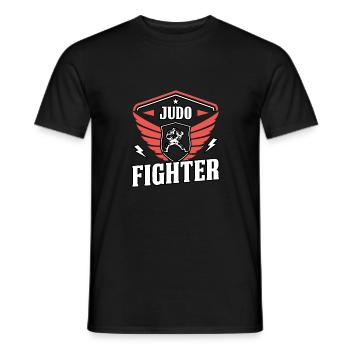 Combattant de judo - T-shirt homme - noir - Devant - AI Model Male 178 light (178cm)
