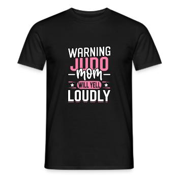 Warnung: Judo-Mama wird laut schreien - Männer T-Shirt - Schwarz - Vorne - AI Model Male 178 light (178cm)