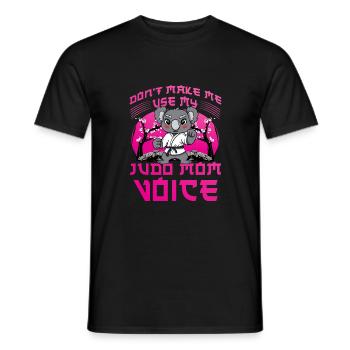 Zwinge mich nicht, meine Judo-Mom-Stimme zu benutzen - Männer T-Shirt - Schwarz - Vorne - AI Model Male 178 light (178cm)