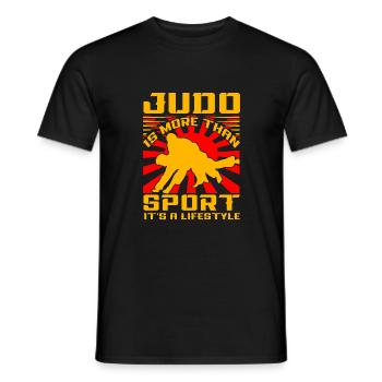 Judo is more than Sport it's a lifestyle - Men's T-Shirt - black - Front - AI Model Male 178 light (178cm)