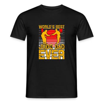 World's best Judo Dad ever - Men's T-Shirt - black - Front - AI Model Male 178 light (178cm)
