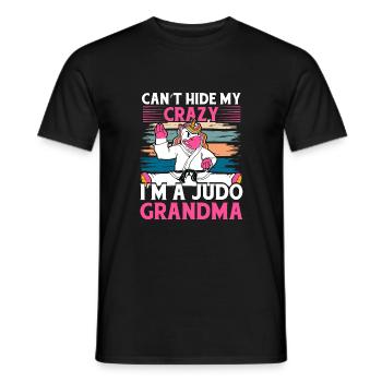Ich kann meinen Wahnsinn nicht verbergen: Ich bin eine Judo-Oma - Männer T-Shirt - Schwarz - Vorne - AI Model Male 178 light (178cm)