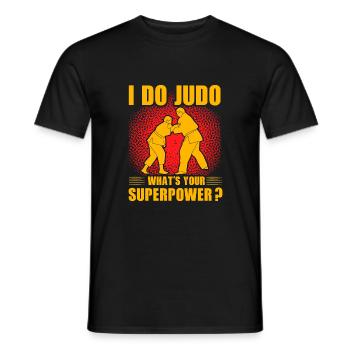 I do Judo What's your Superpower? - Men's T-Shirt - black - Front - AI Model Male 178 light (178cm)