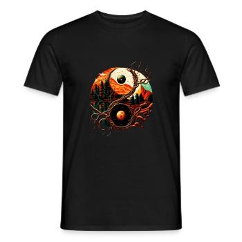 Yin Yang - T-shirt homme - noir - Devant - AI Model Male 178 light (178cm)