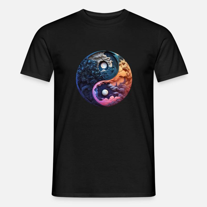 Yin Yang - Männer T-Shirt - Schwarz