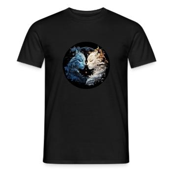 Yin Yang - Men's T-Shirt - black - Front - AI Model Male 178 light (178cm)