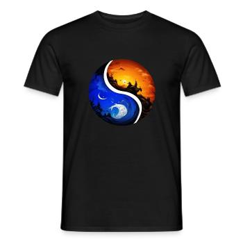 Yin Yang - Männer T-Shirt - Schwarz - Vorne - AI Model Male 178 light (178cm)