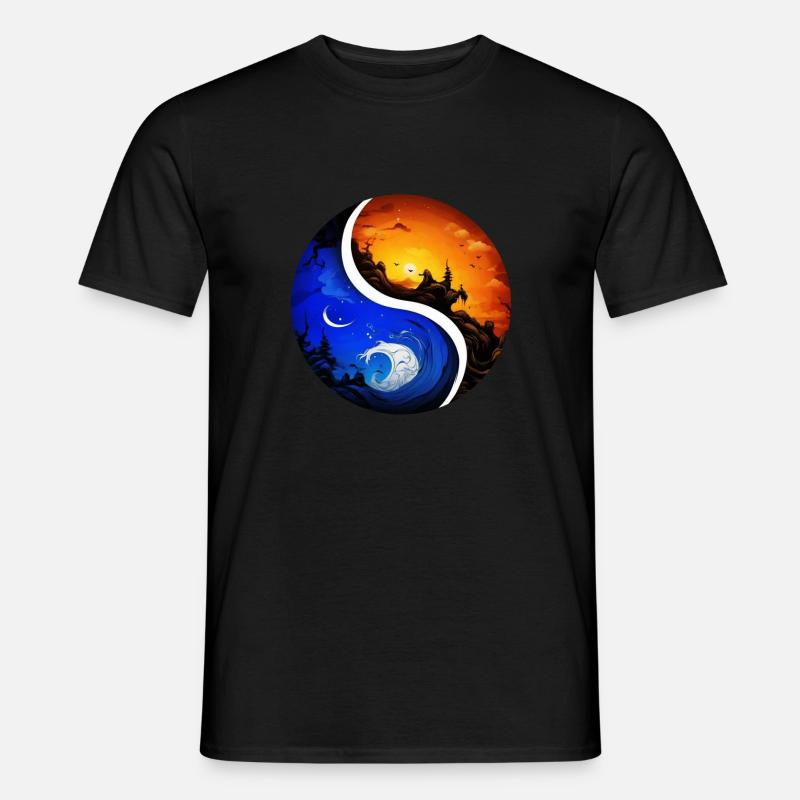 Yin Yang - Männer T-Shirt - Schwarz