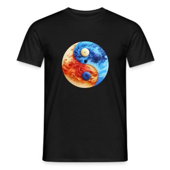 Yin Yang - Männer T-Shirt - Schwarz - Vorne - AI Model Male 178 light (178cm)