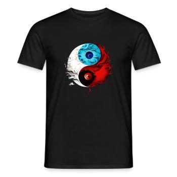 Yin Yang - Männer T-Shirt - Schwarz - Vorne - AI Model Male 178 light (178cm)