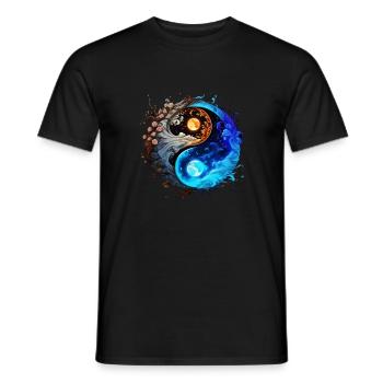 Yin Yang - T-shirt homme - noir - Devant - AI Model Male 178 light (178cm)
