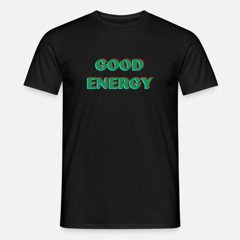 Gute Energie - Männer T-Shirt - Schwarz