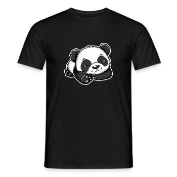 Schlafender Baby Panda Bär - Männer T-Shirt - Schwarz - Vorne - AI Model Male 178 light (178cm)