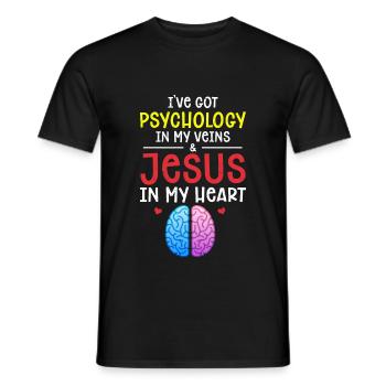 Psychologie - T-shirt homme - noir - Devant - AI Model Male 178 light (178cm)