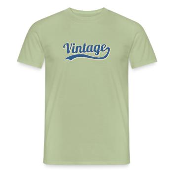 Vintage - Men's T-Shirt - sage - Front - AI Model Male 178 light (178cm)