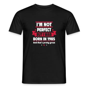 Geboren 1985,Geburtstagsgeschenk,Geburtsjah - Männer T-Shirt - Schwarz - Vorne - AI Model Male 178 light (178cm)