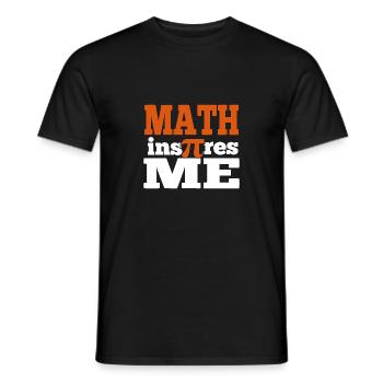 Math insPires me circle number gift - Men's T-Shirt - black - Front - AI Model Male 178 light (178cm)