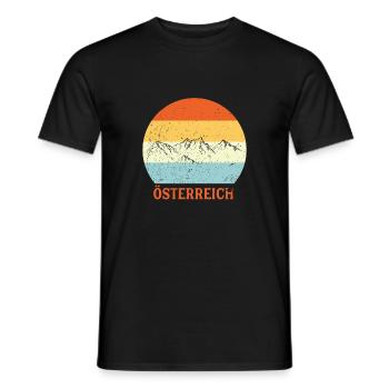 Oesterreich Gipfel Berge Alpen Geschenk - Männer T-Shirt - Schwarz - Vorne - AI Model Male 178 light (178cm)