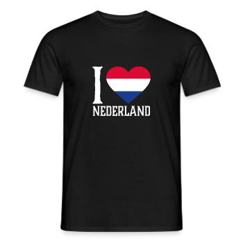 J'adore le cadeau Nederland - T-shirt homme - noir - Devant - AI Model Male 178 light (178cm)