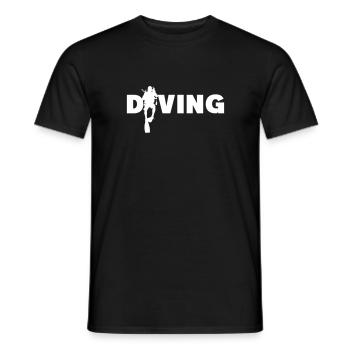 Diving - Männer T-Shirt - Schwarz - Vorne - AI Model Male 178 light (178cm)