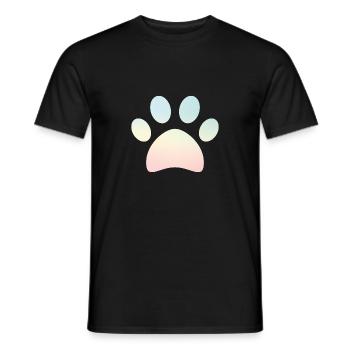 Patte pastel chien amateur de chien cadeau - T-shirt homme - noir - Devant - AI Model Male 178 light (178cm)